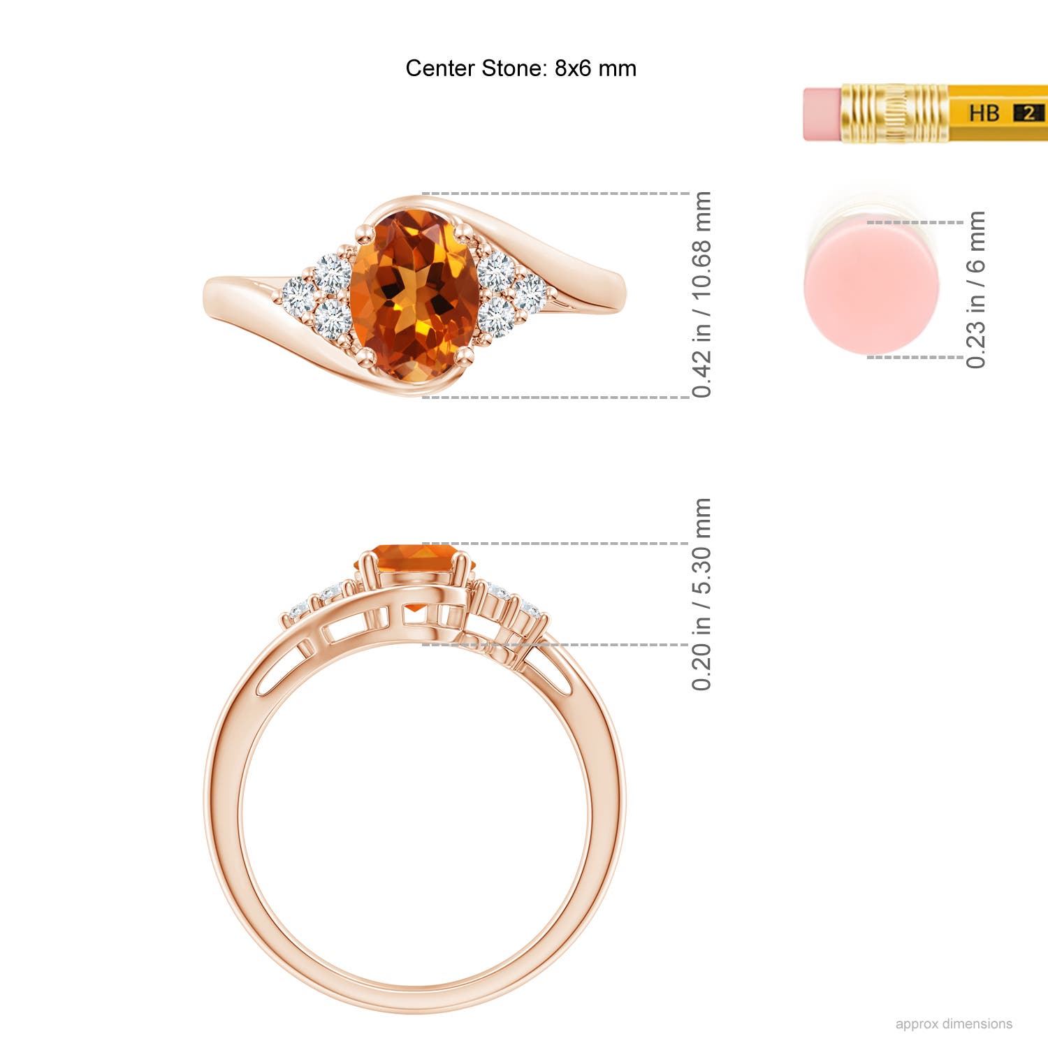 AAAA - Citrine / 1.27 CT / 14 KT Rose Gold