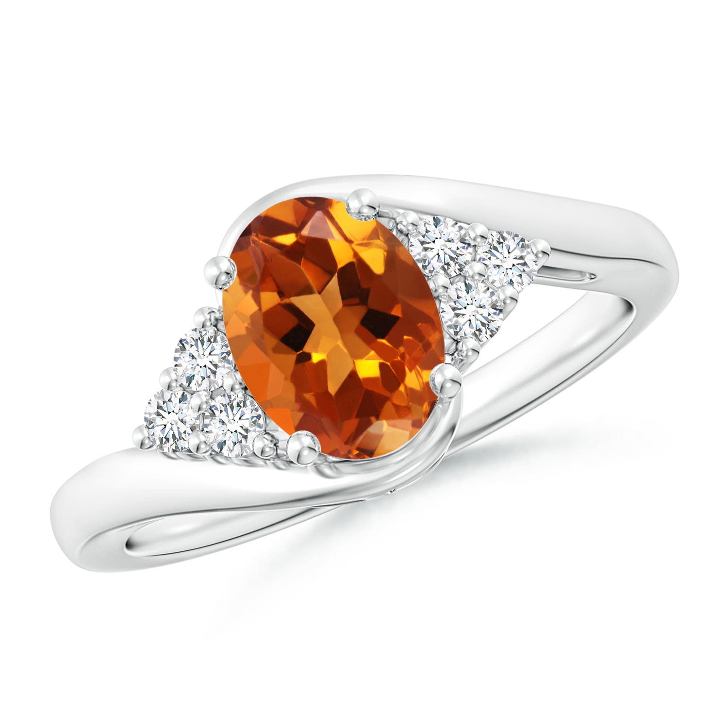 AAAA - Citrine / 1.27 CT / 14 KT White Gold