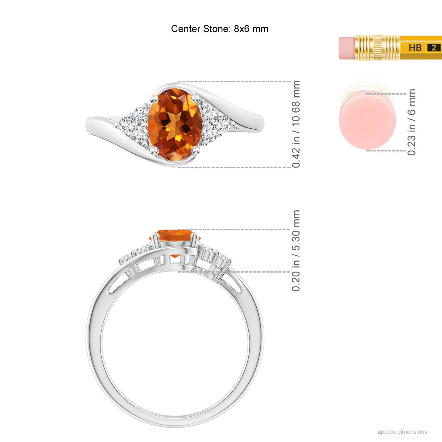 AAAA - Citrine / 1.27 CT / 14 KT White Gold