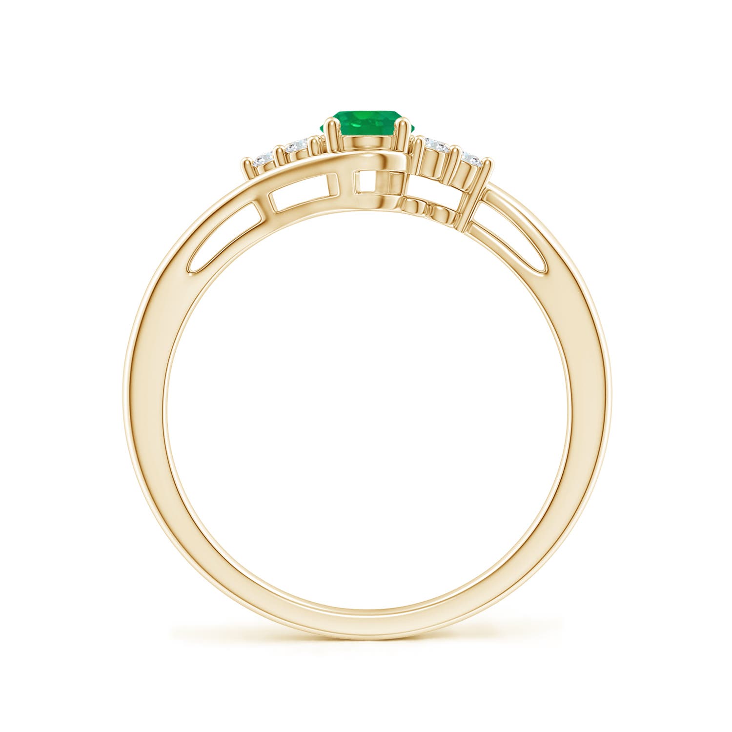 AA - Emerald / 0.48 CT / 14 KT Yellow Gold