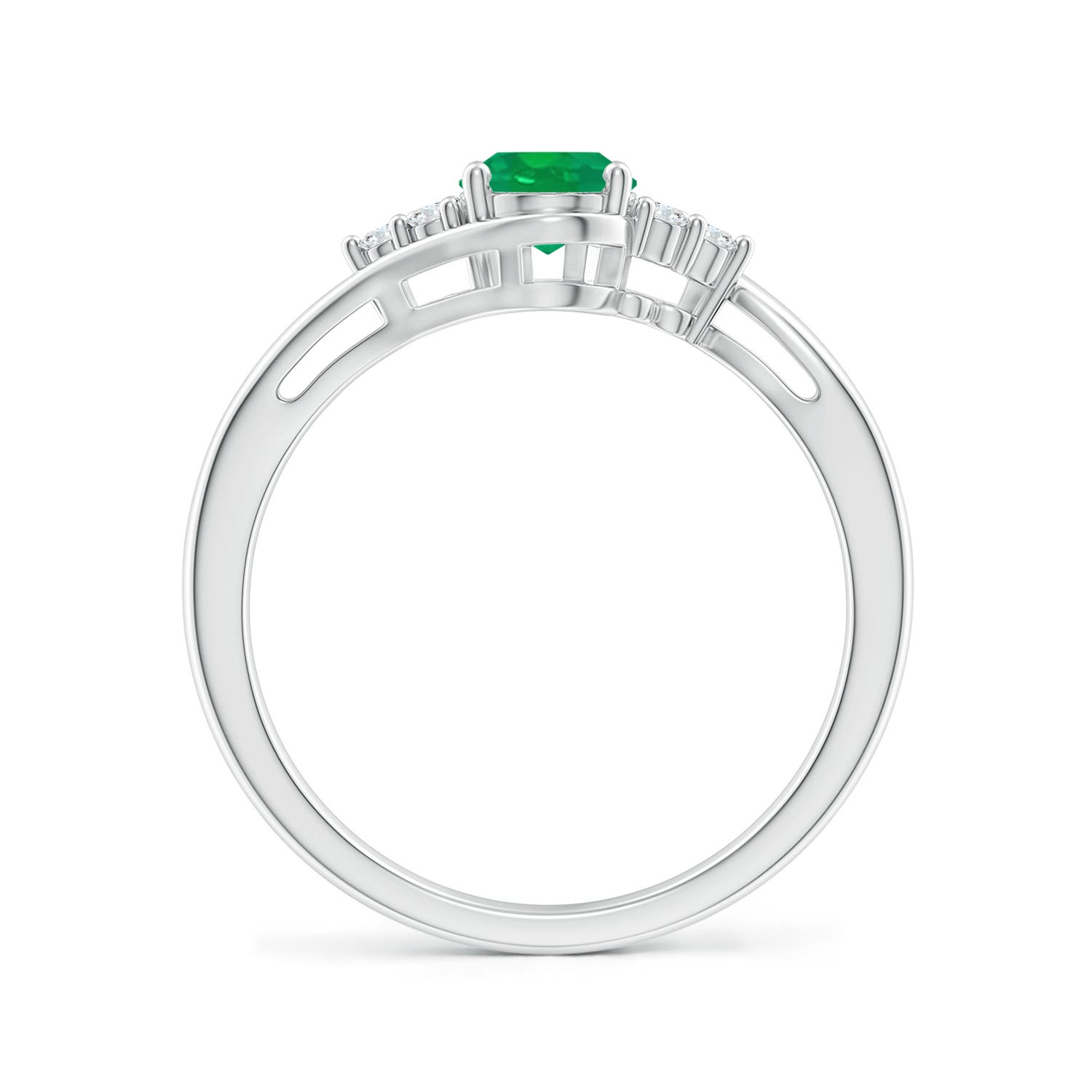 AA - Emerald / 0.77 CT / 14 KT White Gold