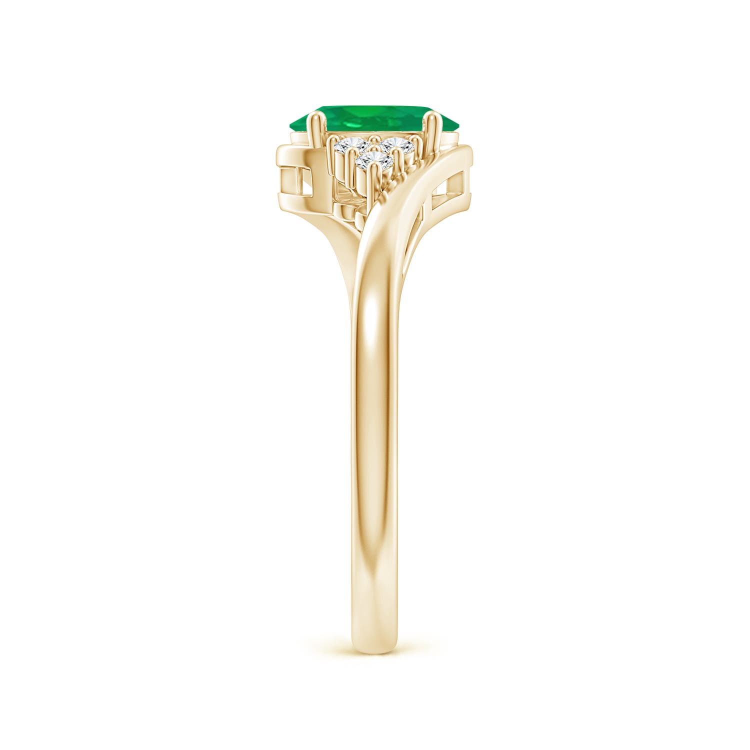 AA - Emerald / 0.77 CT / 14 KT Yellow Gold