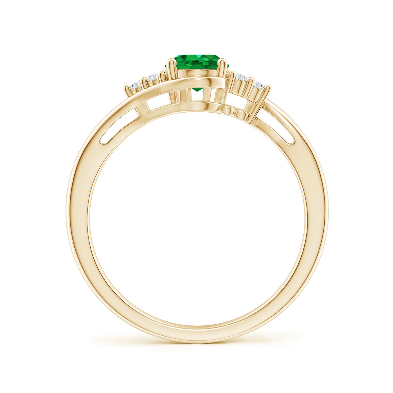 AAA - Emerald / 0.77 CT / 14 KT Yellow Gold