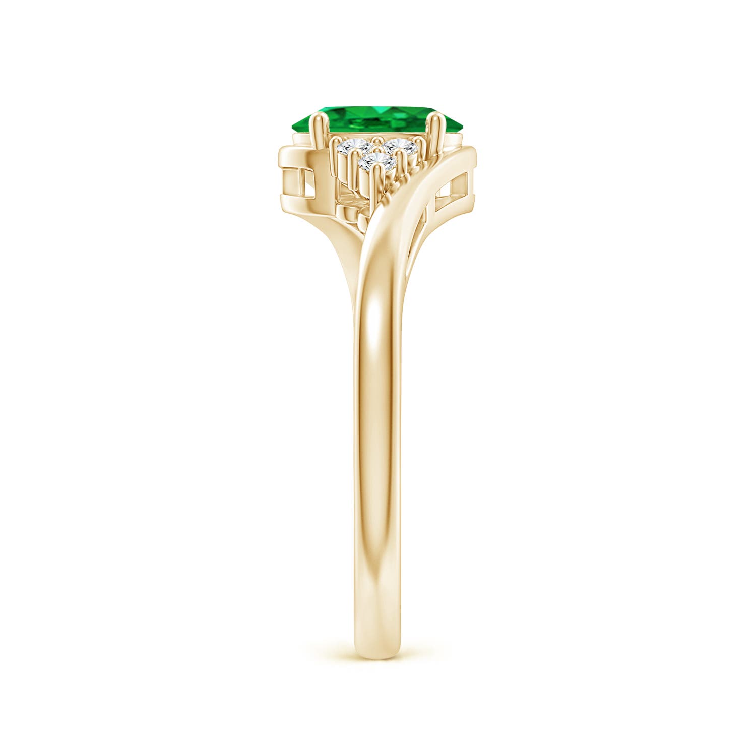 AAA - Emerald / 0.77 CT / 14 KT Yellow Gold