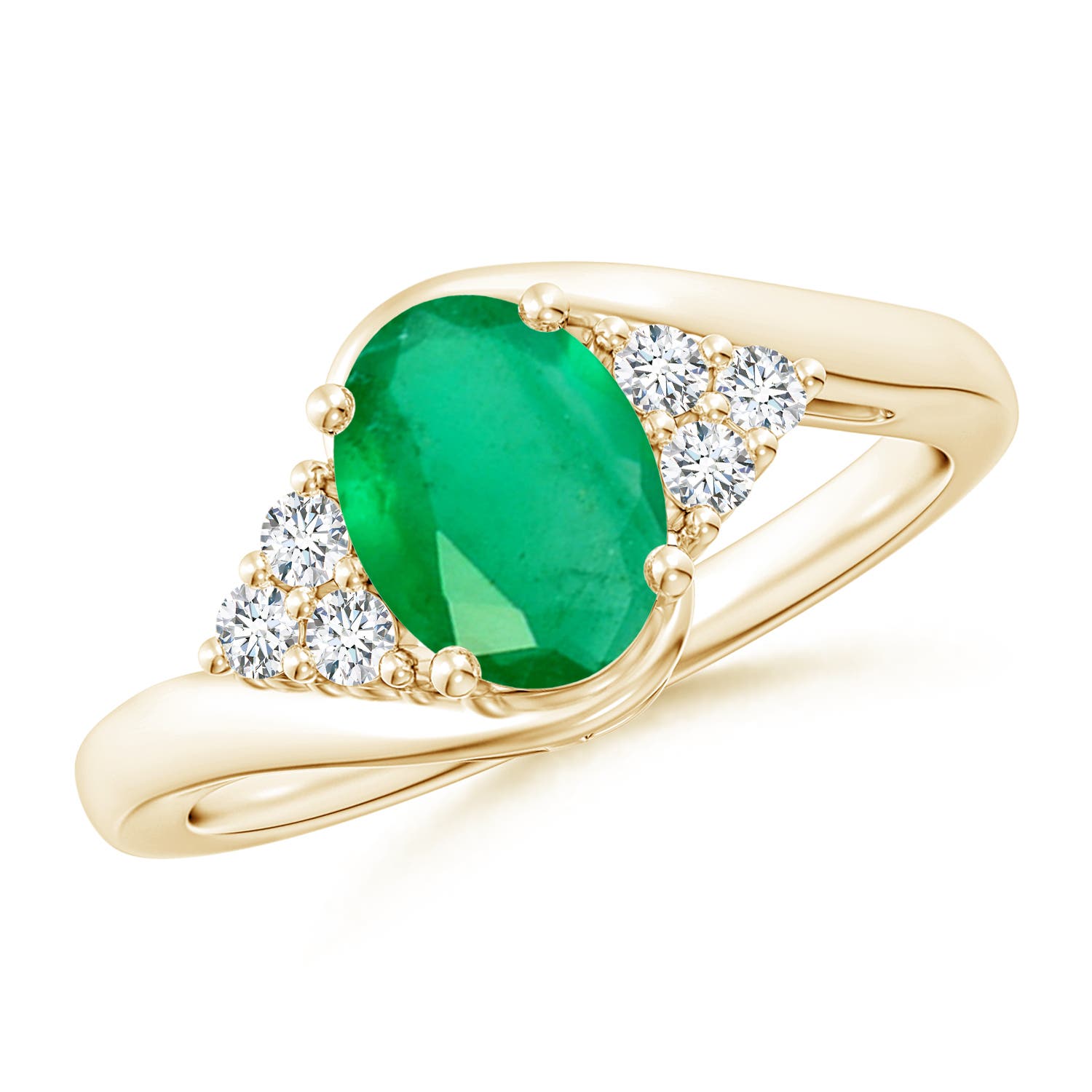 A - Emerald / 1.27 CT / 14 KT Yellow Gold