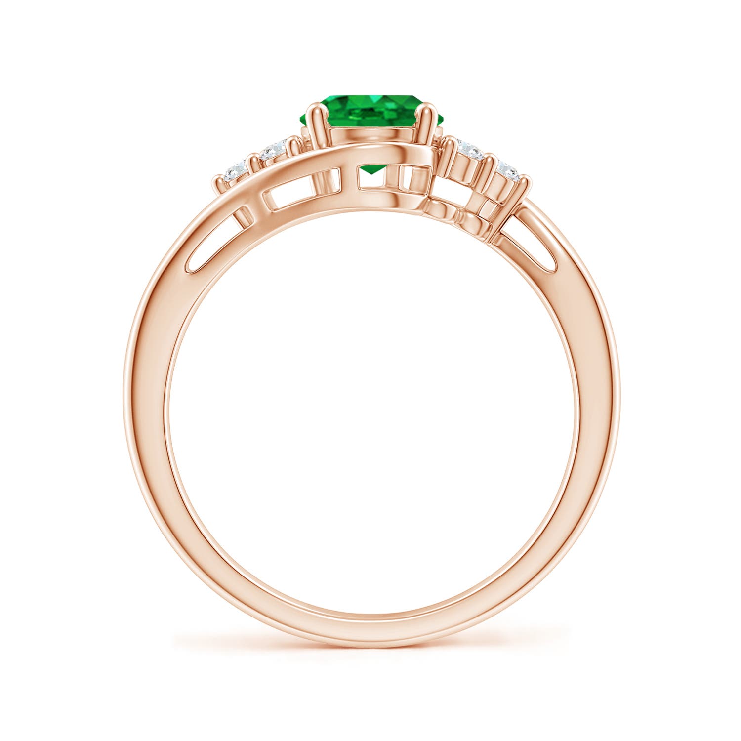 AAA - Emerald / 1.27 CT / 14 KT Rose Gold