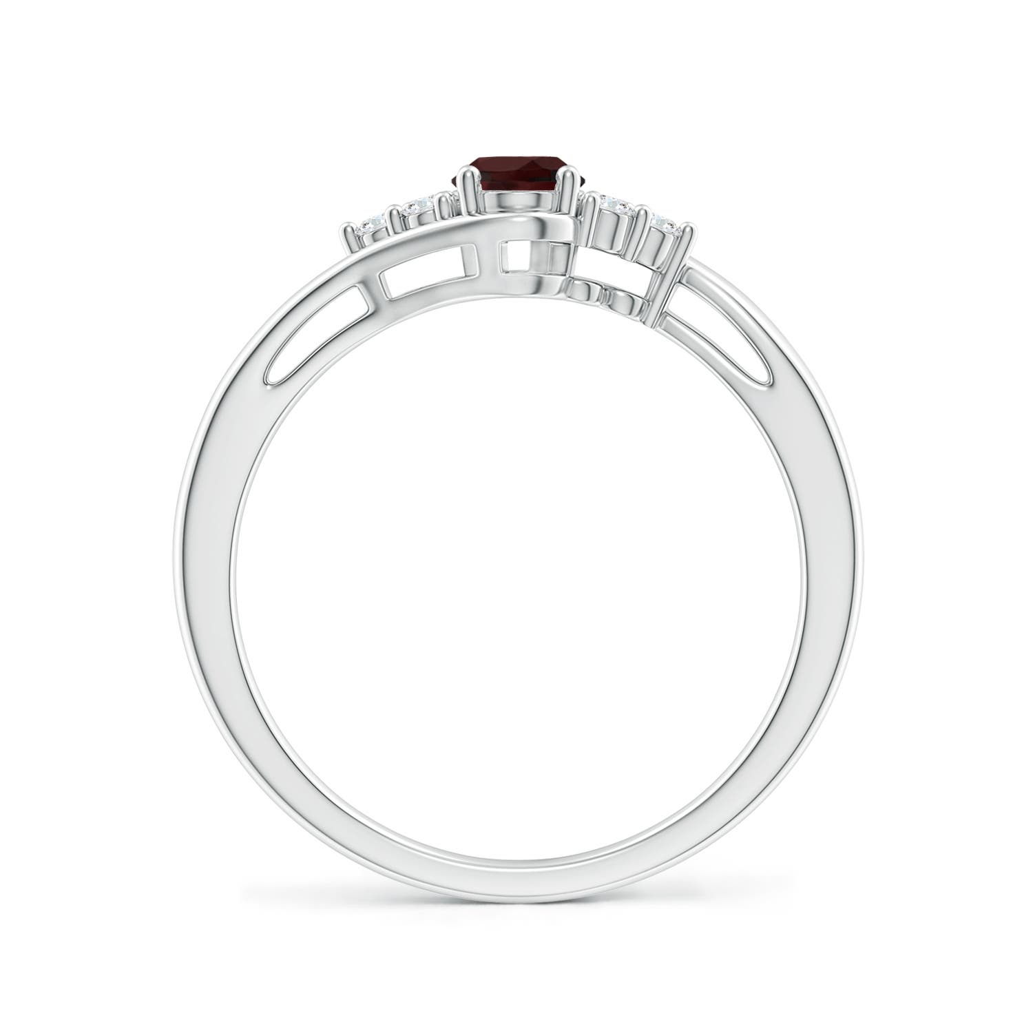 A - Garnet / 0.63 CT / 14 KT White Gold