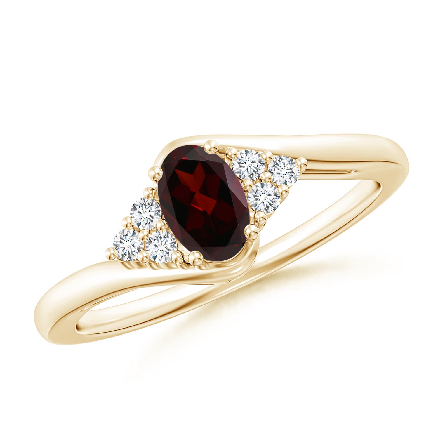 A - Garnet / 0.63 CT / 14 KT Yellow Gold