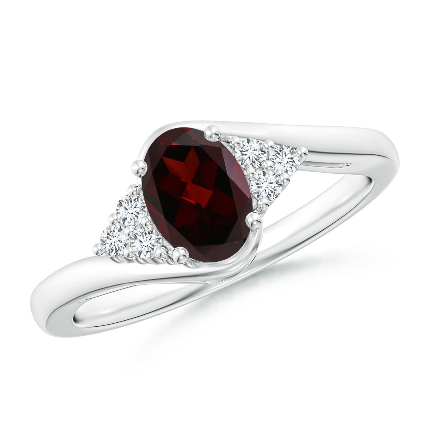 A - Garnet / 1.01 CT / 14 KT White Gold