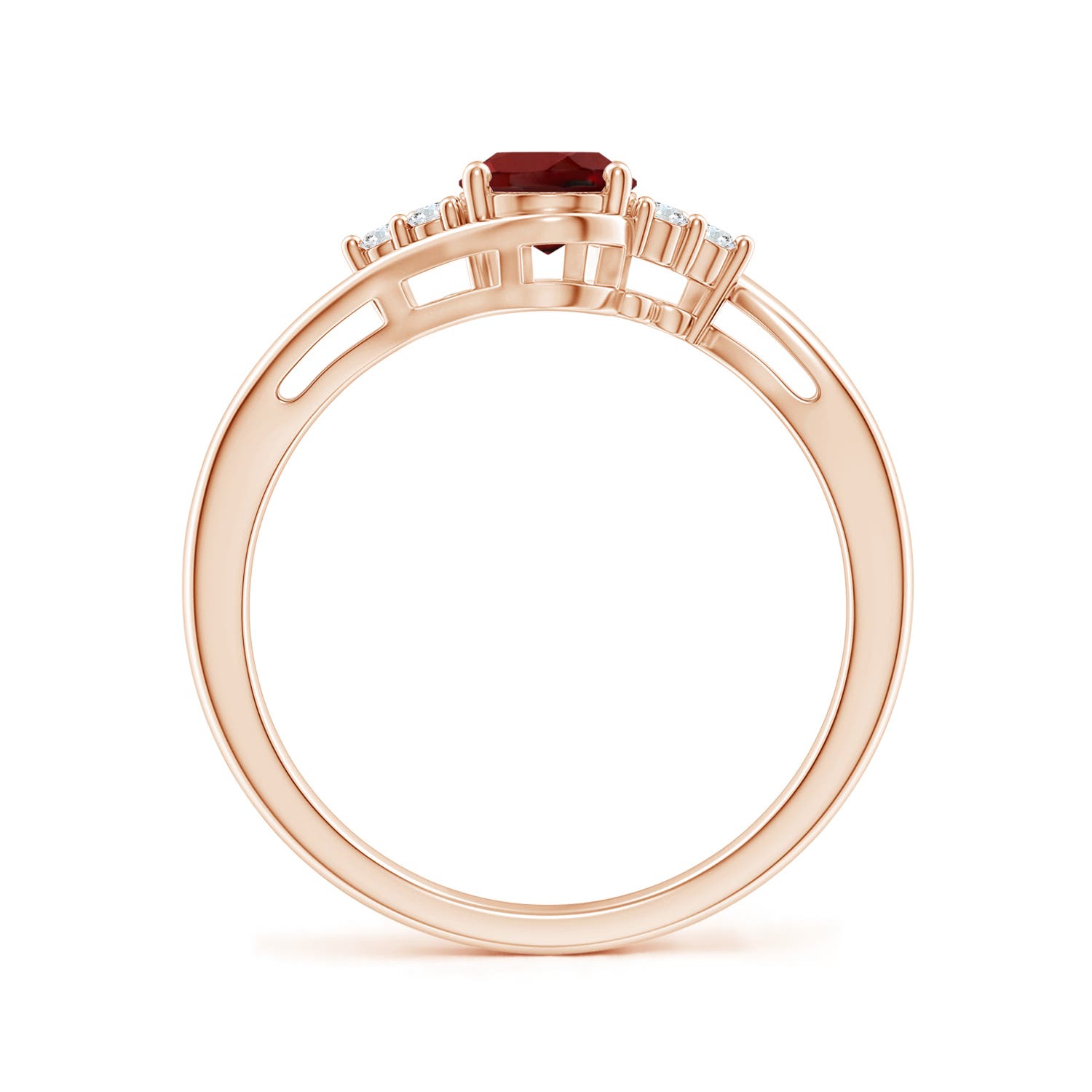 AAAA - Garnet / 1.01 CT / 14 KT Rose Gold