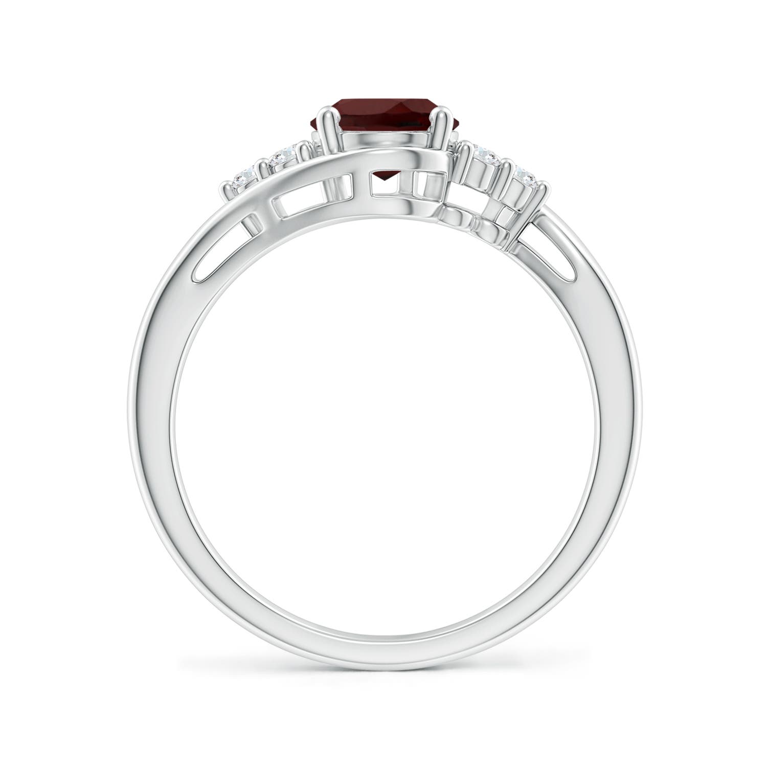 AA - Garnet / 1.62 CT / 14 KT White Gold