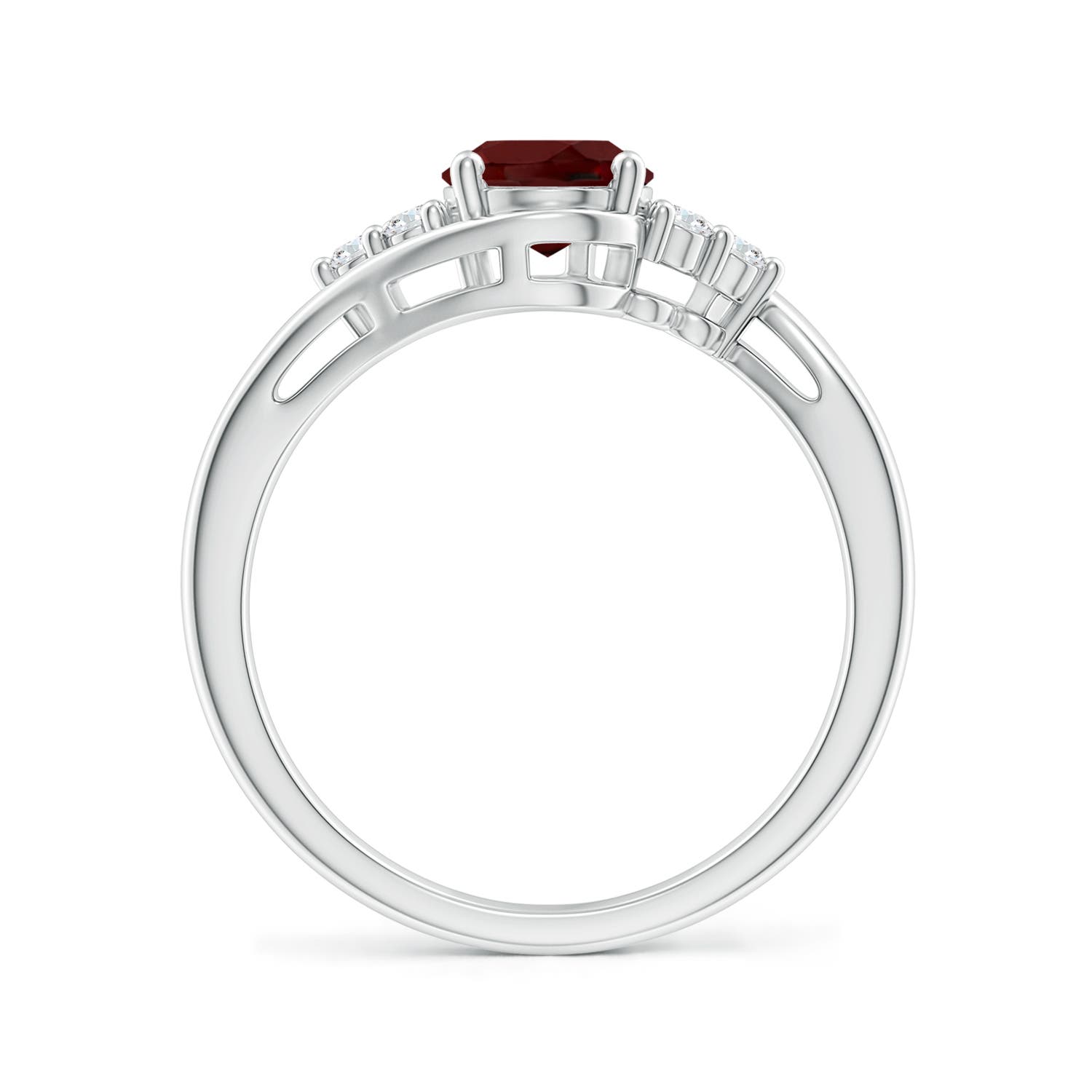 AAA - Garnet / 1.62 CT / 14 KT White Gold