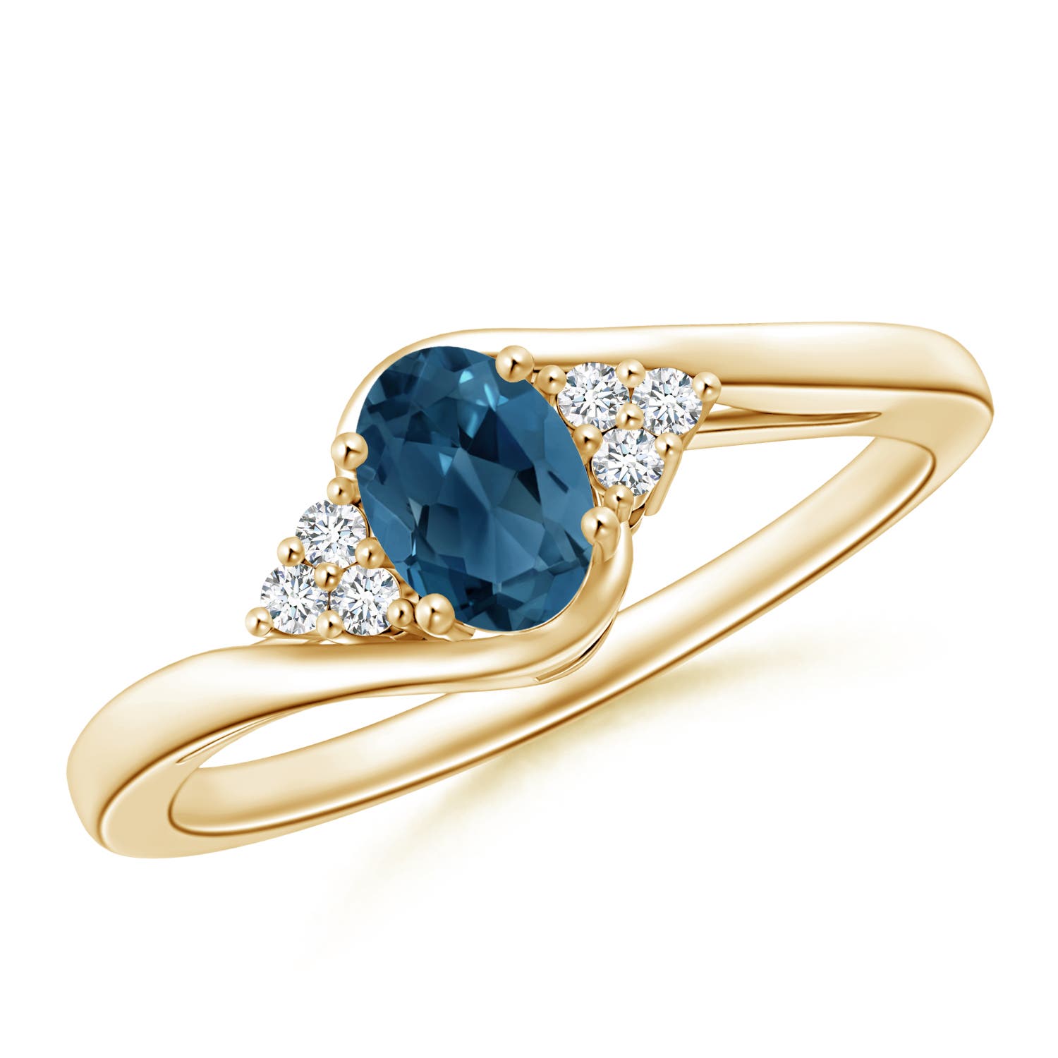 AA - London Blue Topaz / 0.62 CT / 14 KT Yellow Gold