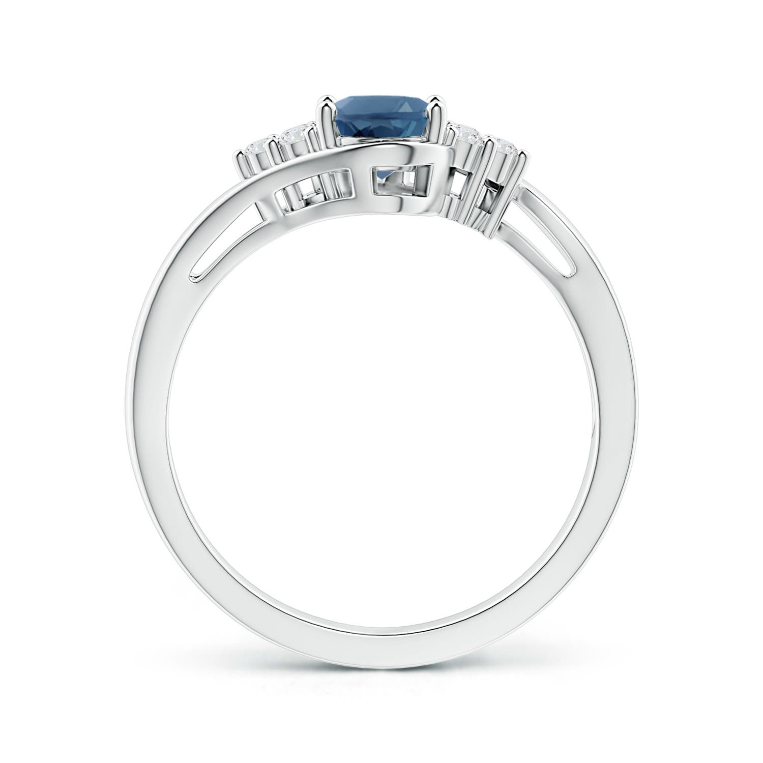 A - London Blue Topaz / 1.06 CT / 14 KT White Gold