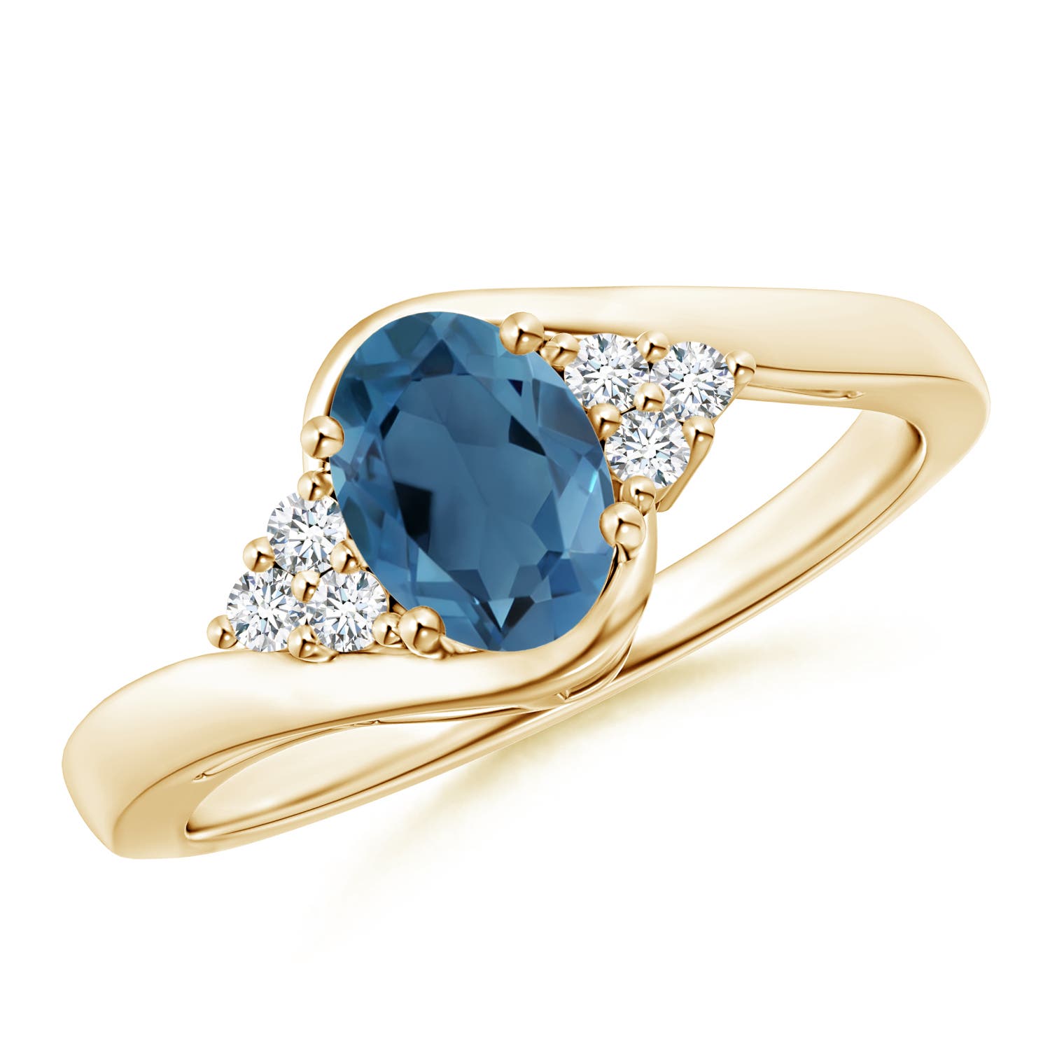 A - London Blue Topaz / 1.06 CT / 14 KT Yellow Gold