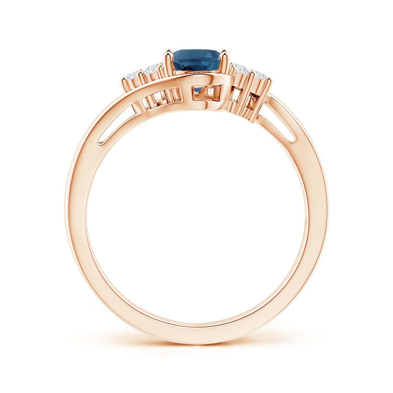 AA - London Blue Topaz / 1.06 CT / 14 KT Rose Gold