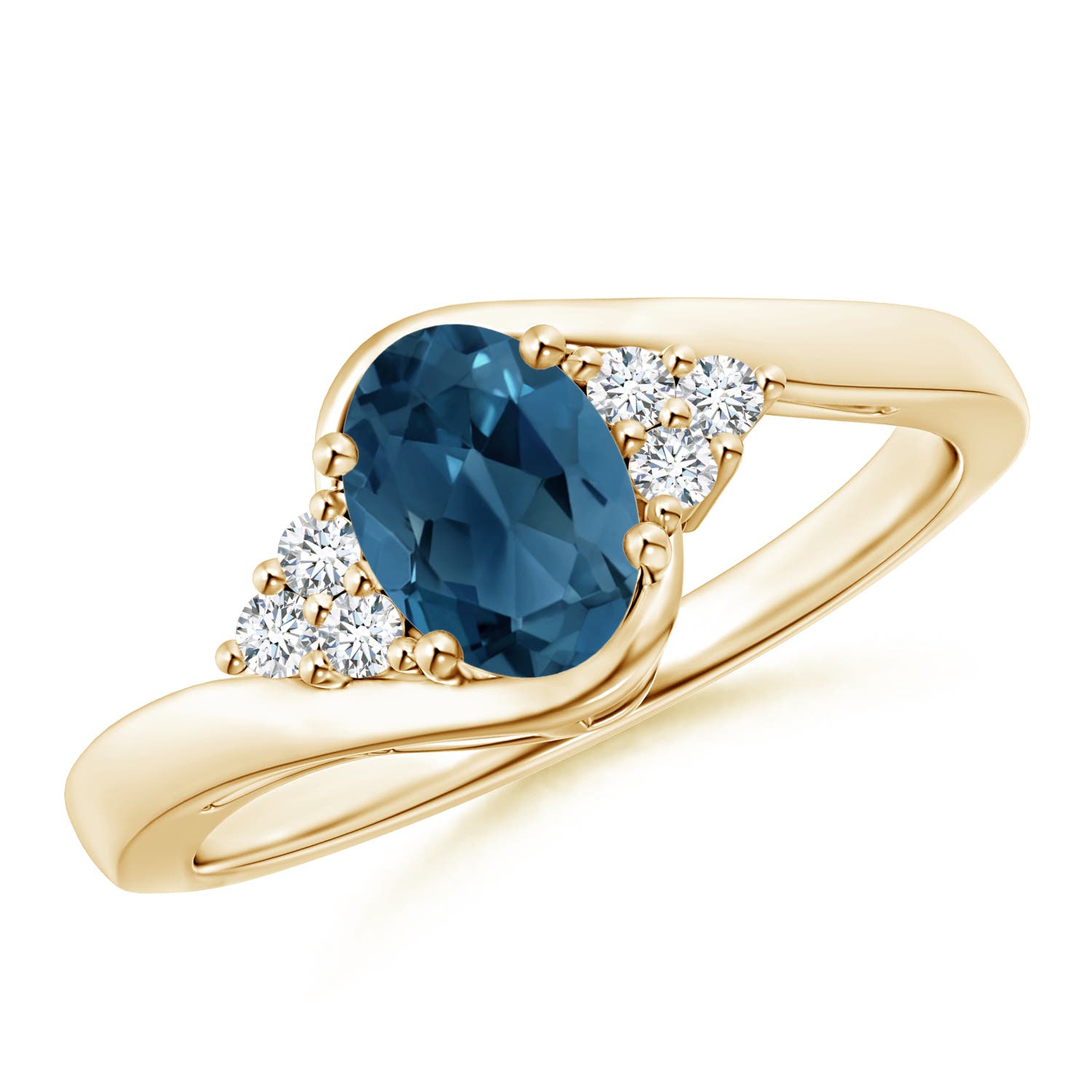 AA - London Blue Topaz / 1.06 CT / 14 KT Yellow Gold