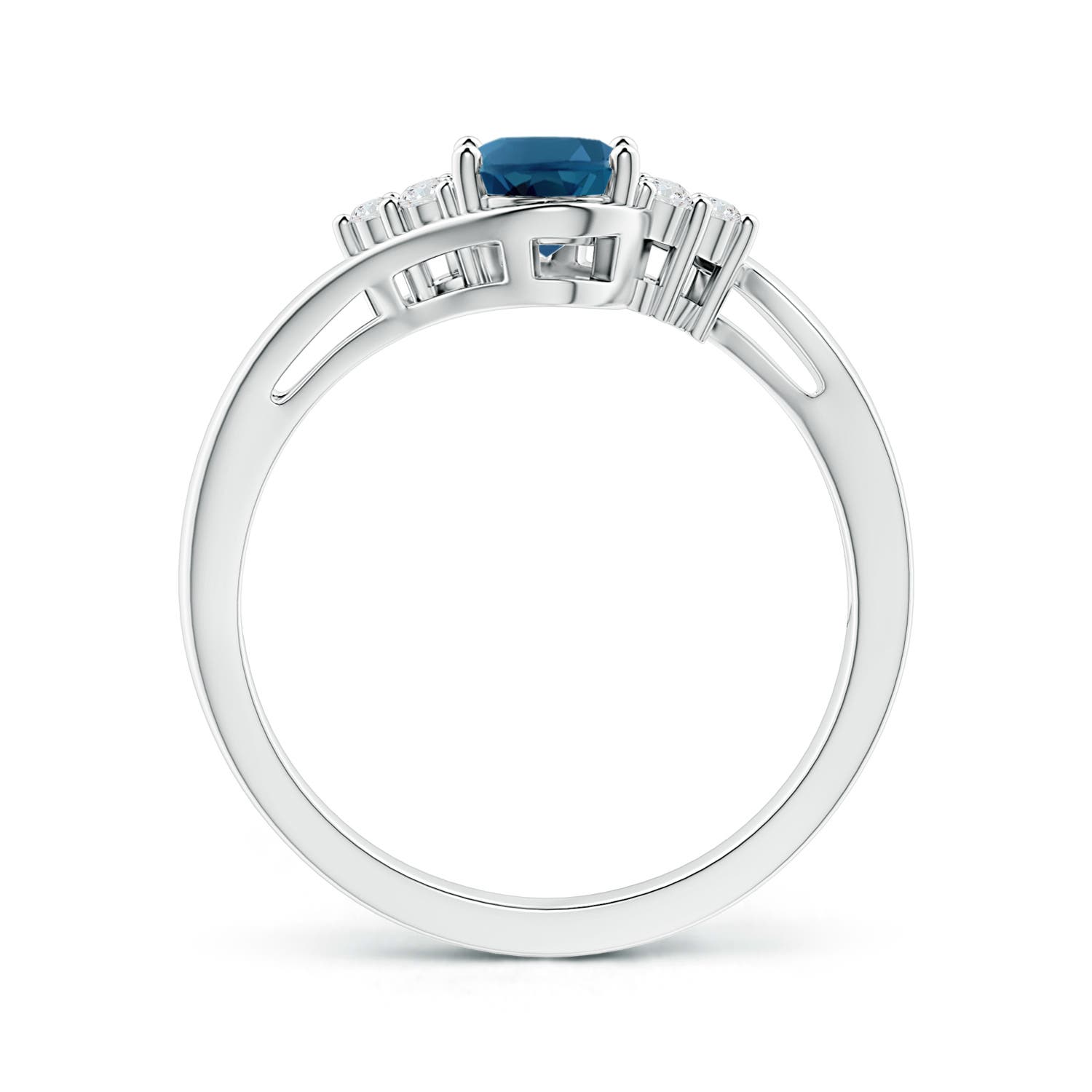 AAA - London Blue Topaz / 1.06 CT / 14 KT White Gold