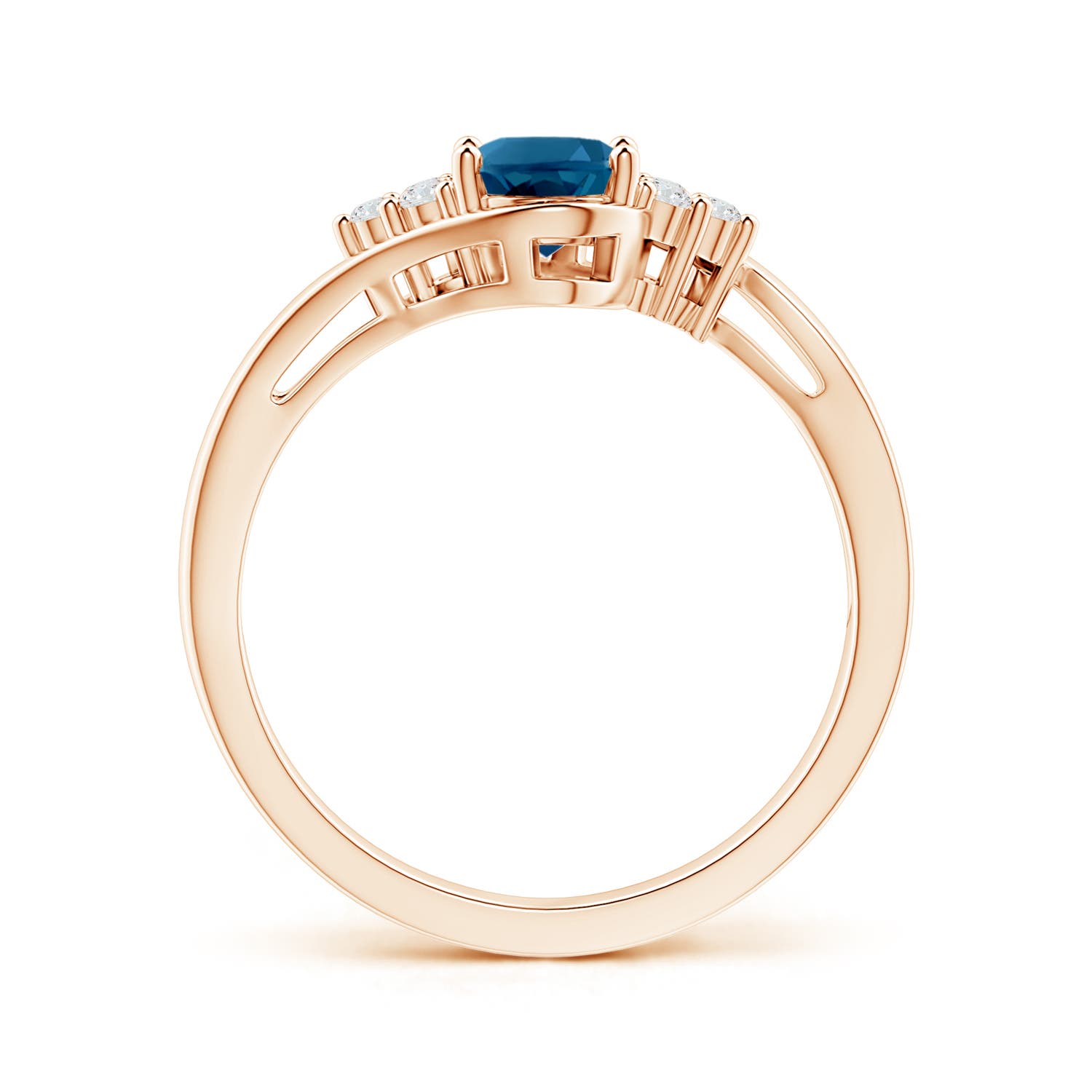 AAAA - London Blue Topaz / 1.06 CT / 14 KT Rose Gold