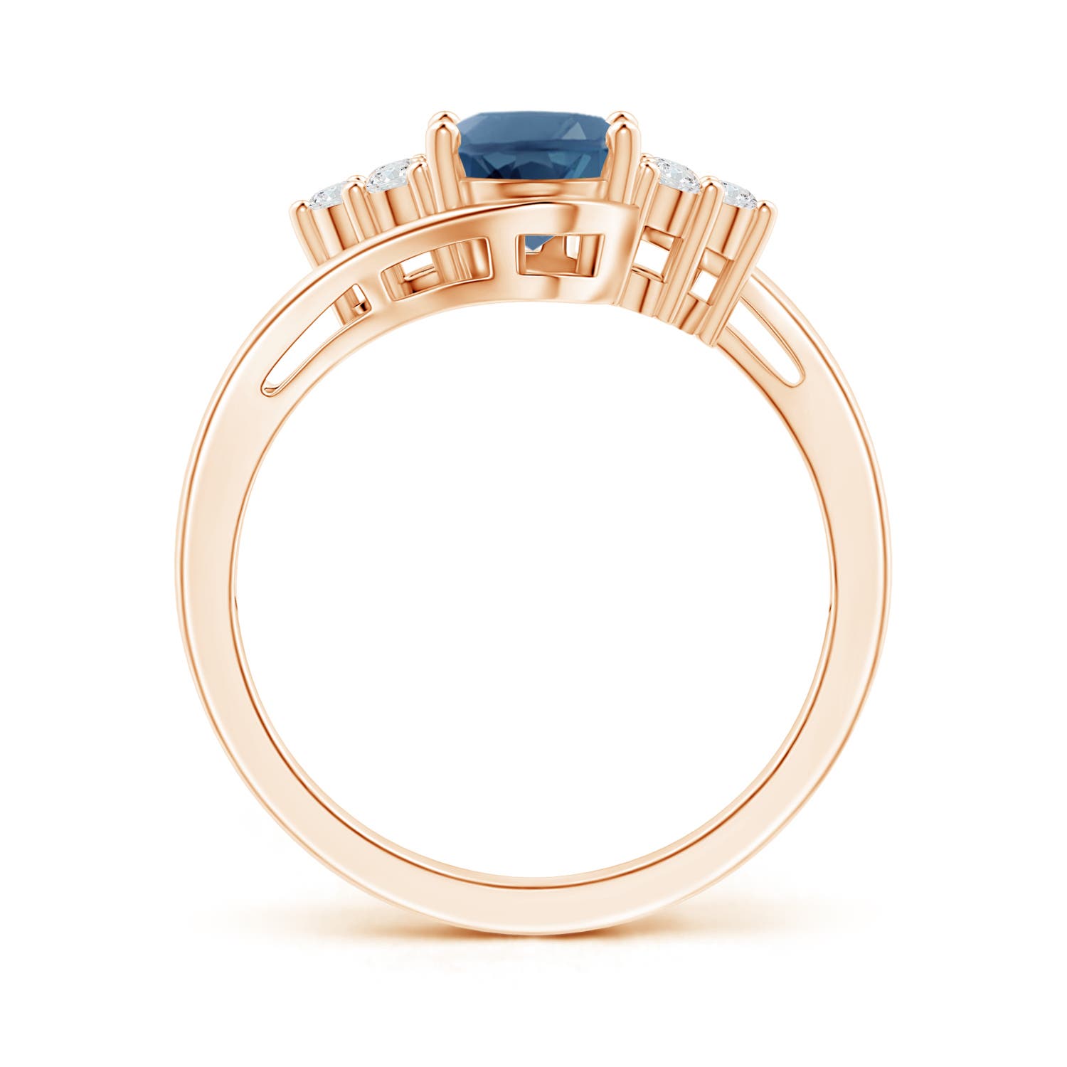 A - London Blue Topaz / 1.67 CT / 14 KT Rose Gold