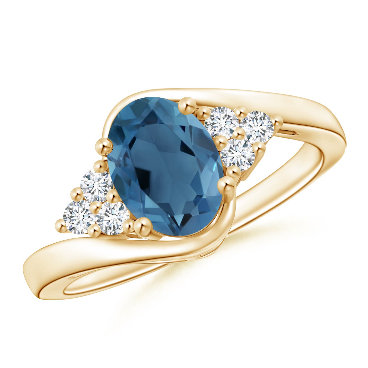 A - London Blue Topaz / 1.67 CT / 14 KT Yellow Gold