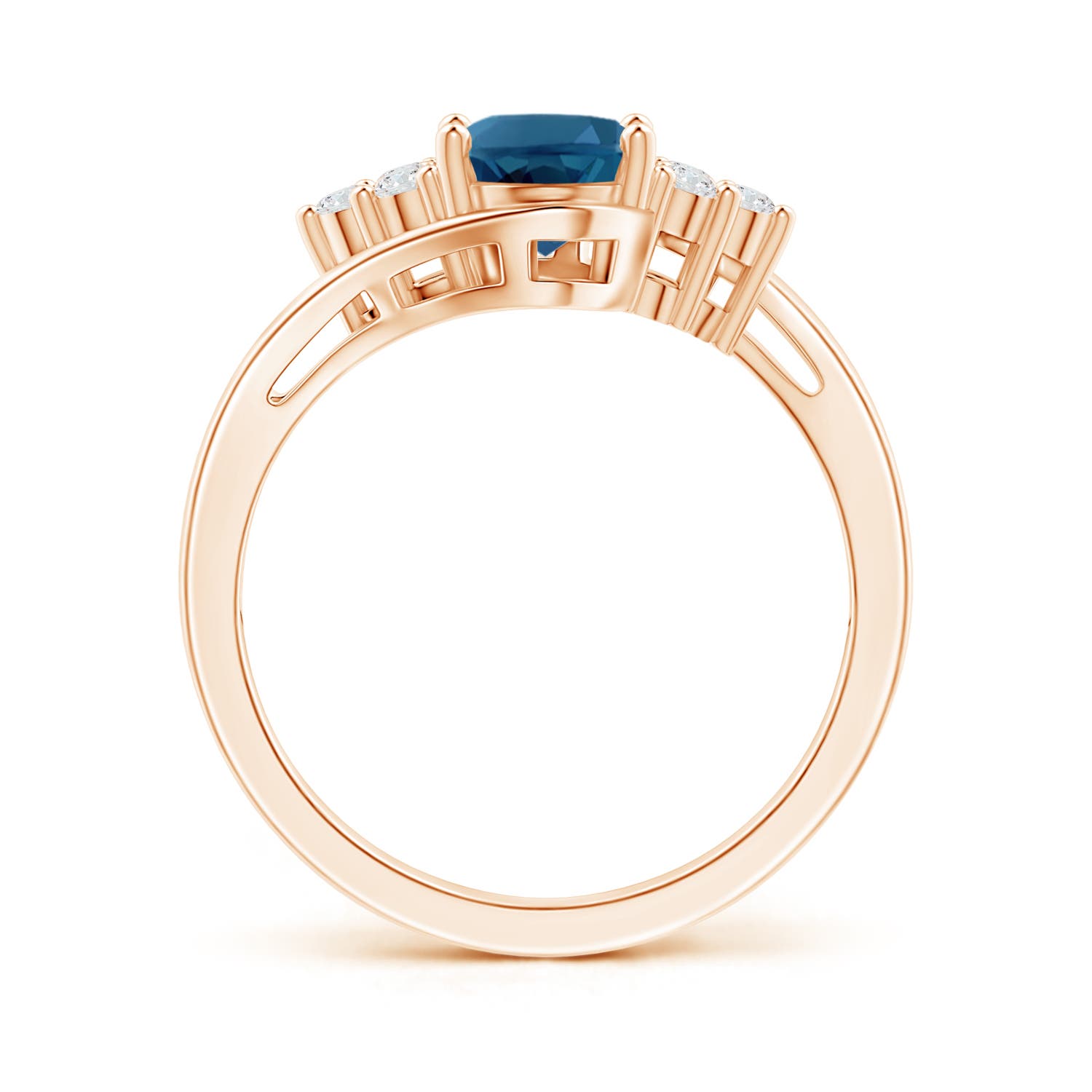 AAA - London Blue Topaz / 1.67 CT / 14 KT Rose Gold