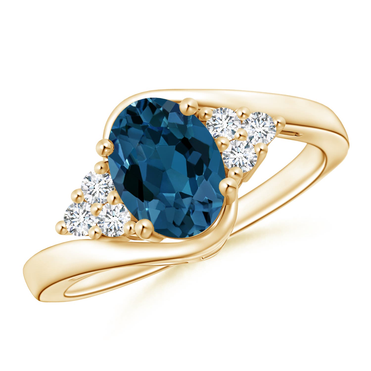 AAA - London Blue Topaz / 1.67 CT / 14 KT Yellow Gold