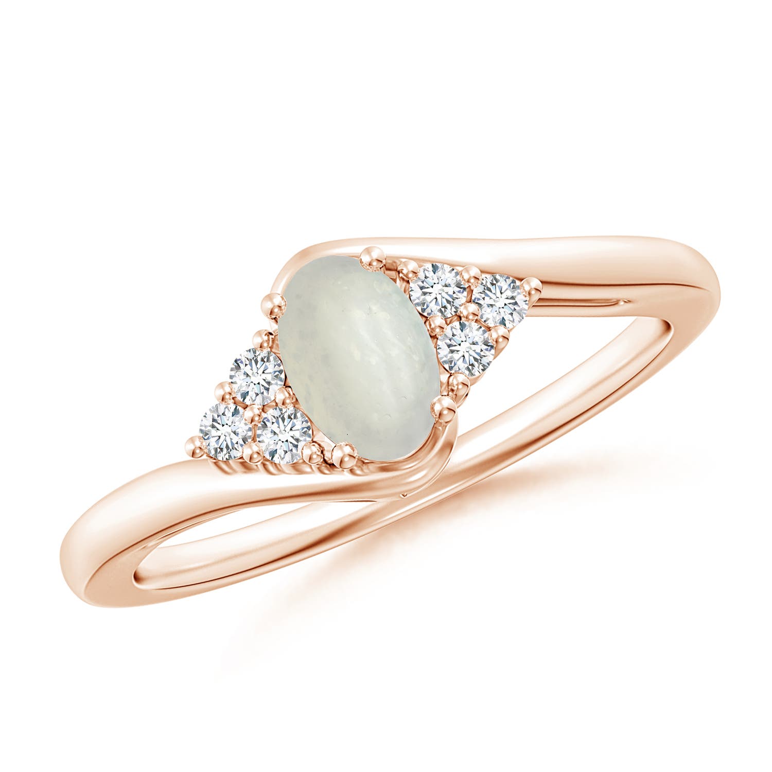 A - Moonstone / 0.45 CT / 14 KT Rose Gold