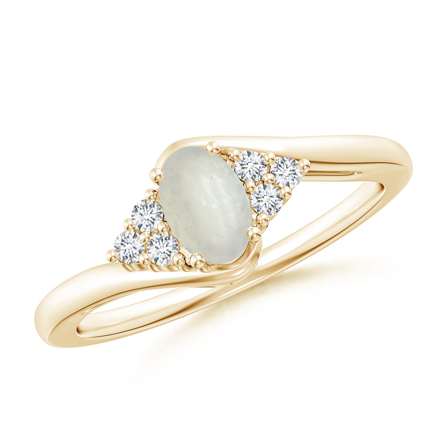 A - Moonstone / 0.45 CT / 14 KT Yellow Gold