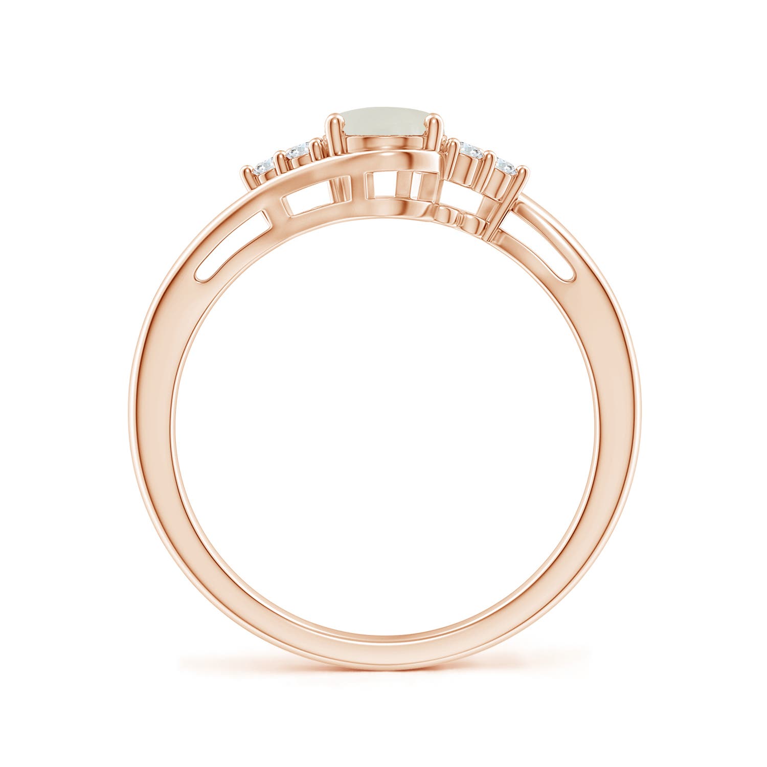 AAAA - Moonstone / 0.79 CT / 14 KT Rose Gold