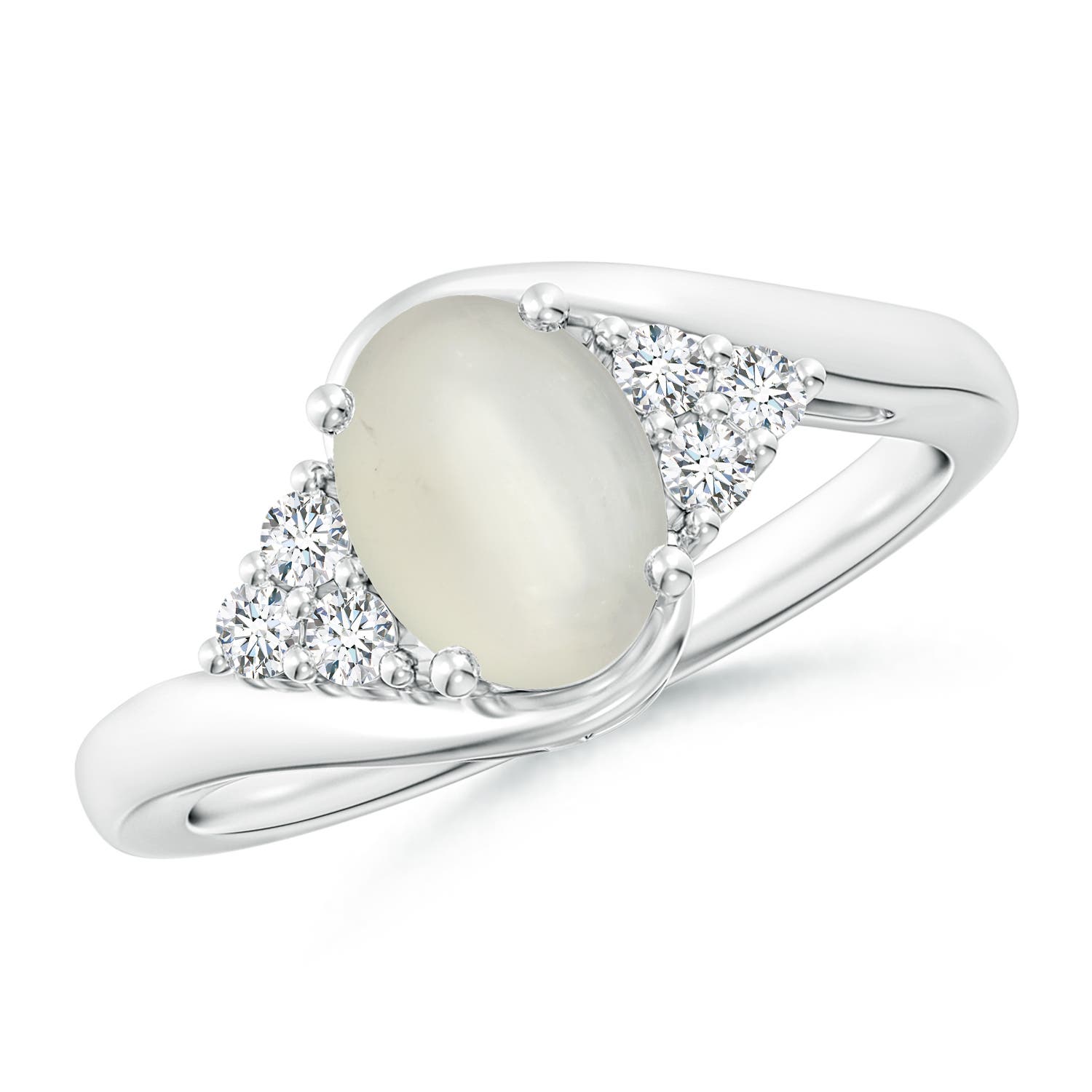 AAA - Moonstone / 1.27 CT / 14 KT White Gold