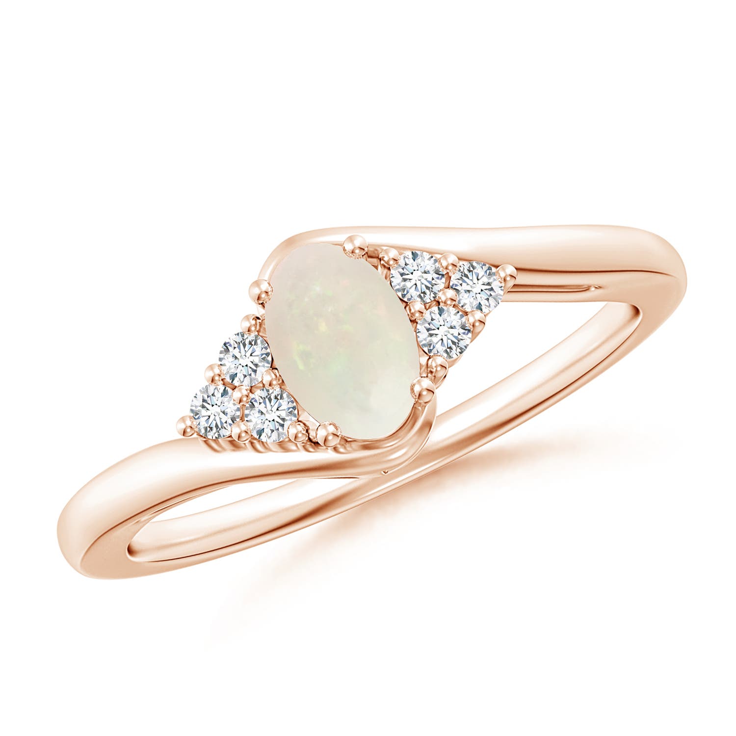 A - Opal / 0.36 CT / 14 KT Rose Gold