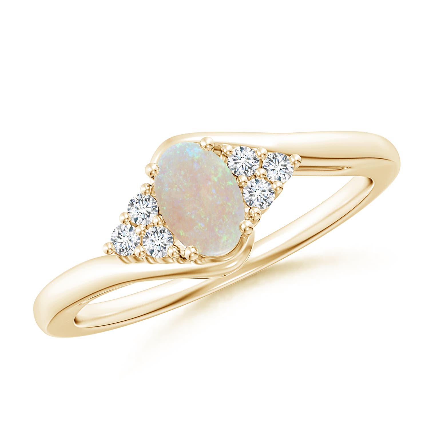 AA - Opal / 0.36 CT / 14 KT Yellow Gold