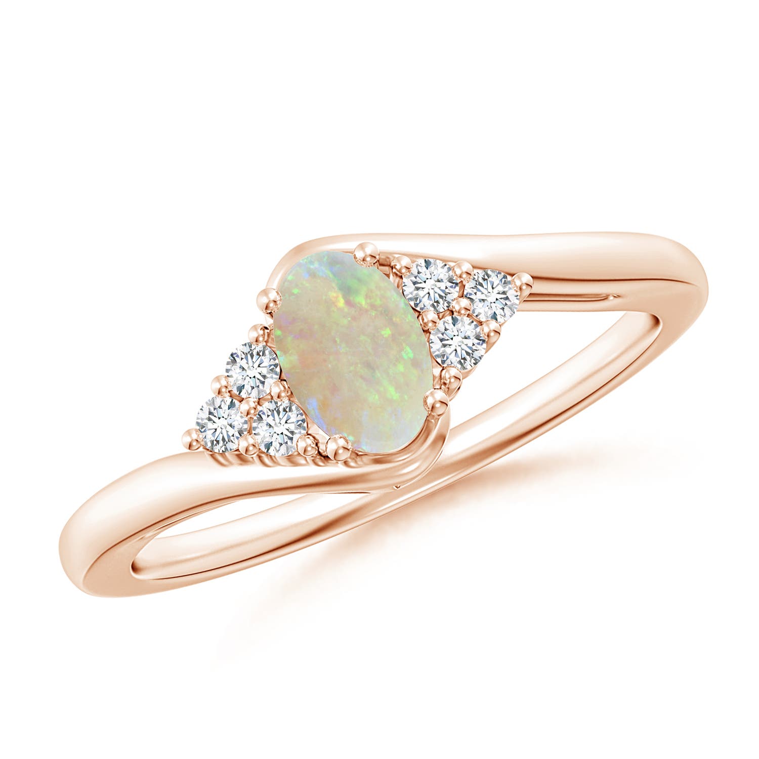 AAA - Opal / 0.36 CT / 14 KT Rose Gold