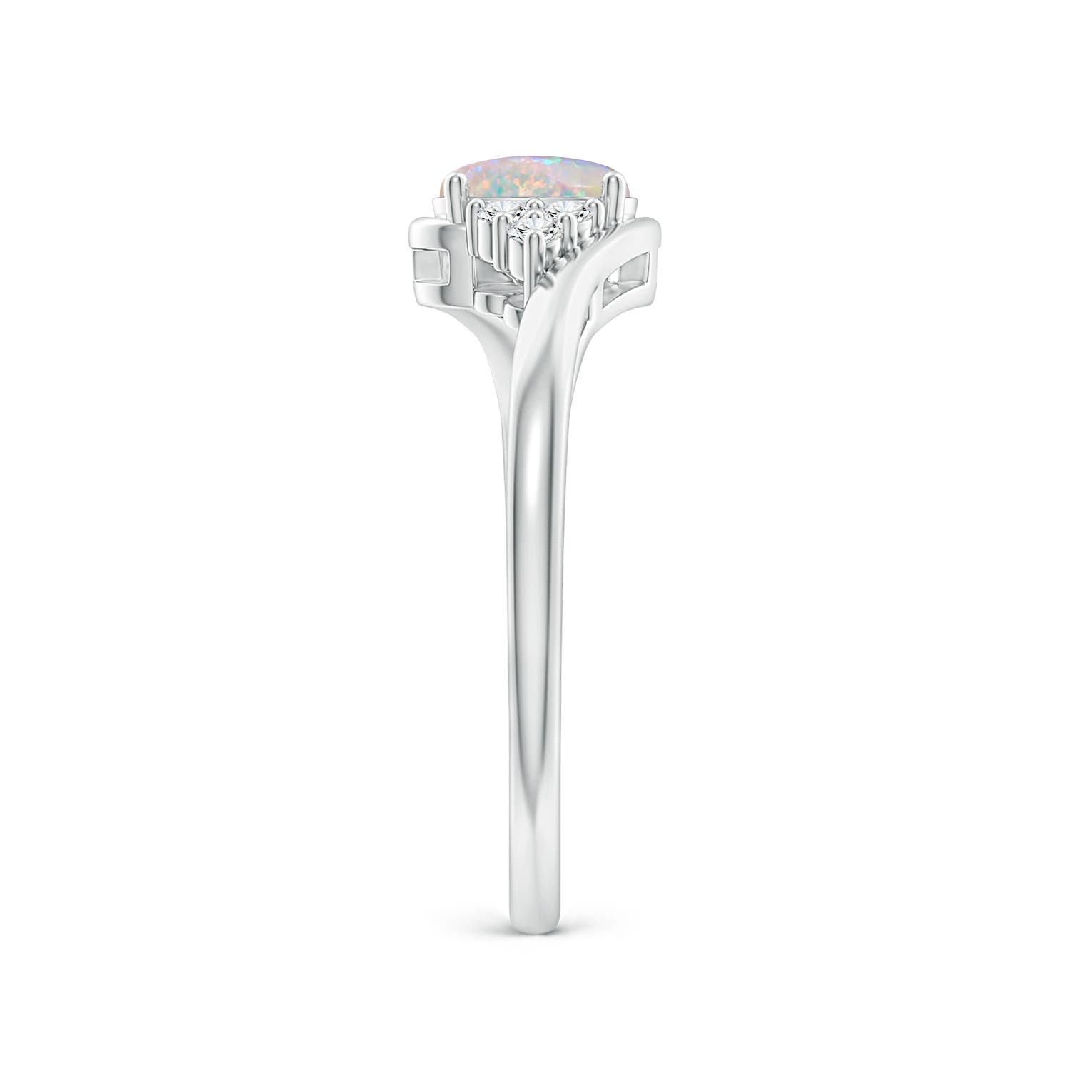 AAAA - Opal / 0.36 CT / 14 KT White Gold