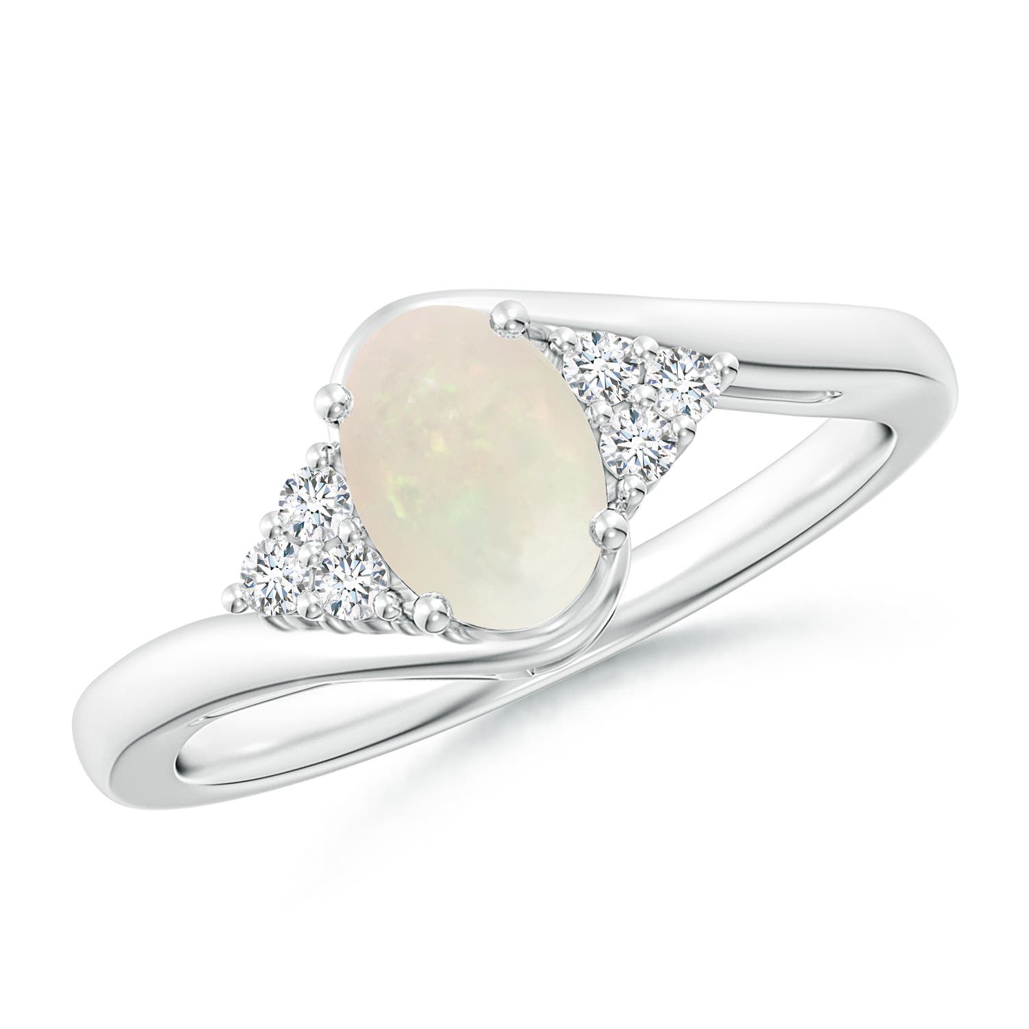 A - Opal / 0.56 CT / 14 KT White Gold