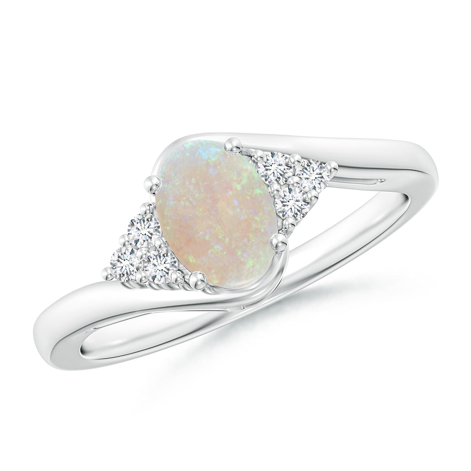 AA - Opal / 0.56 CT / 14 KT White Gold