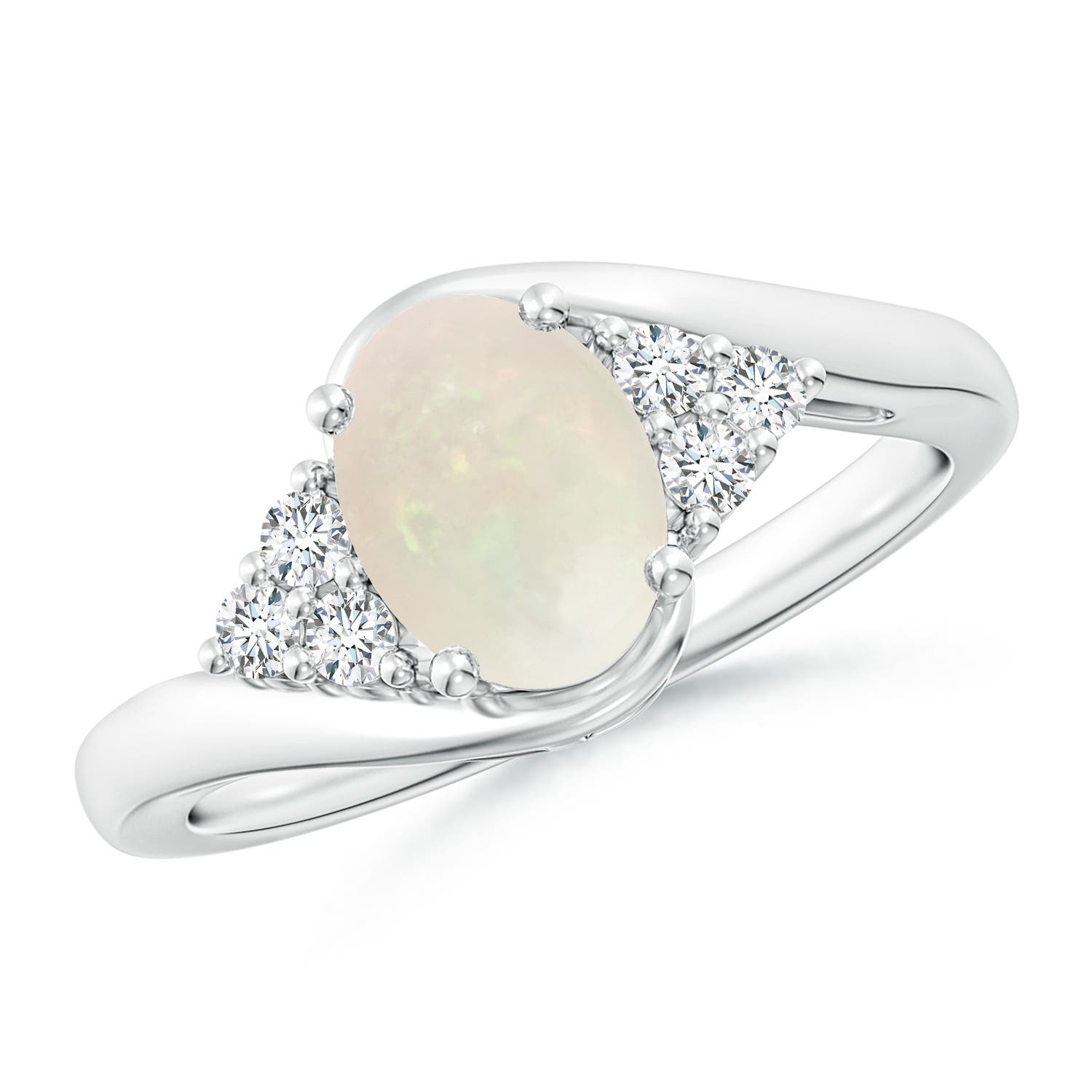 A - Opal / 0.97 CT / 14 KT White Gold