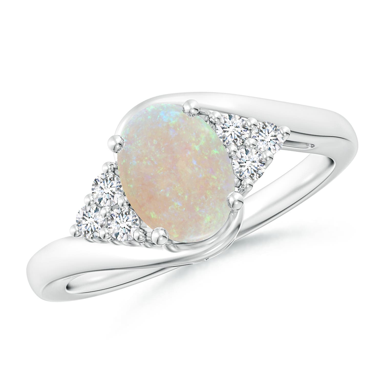 AA - Opal / 0.97 CT / 14 KT White Gold