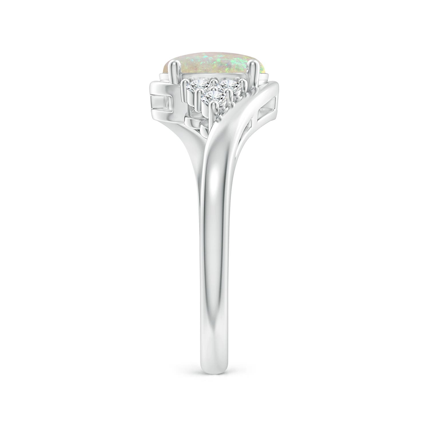 AAA - Opal / 0.97 CT / 14 KT White Gold