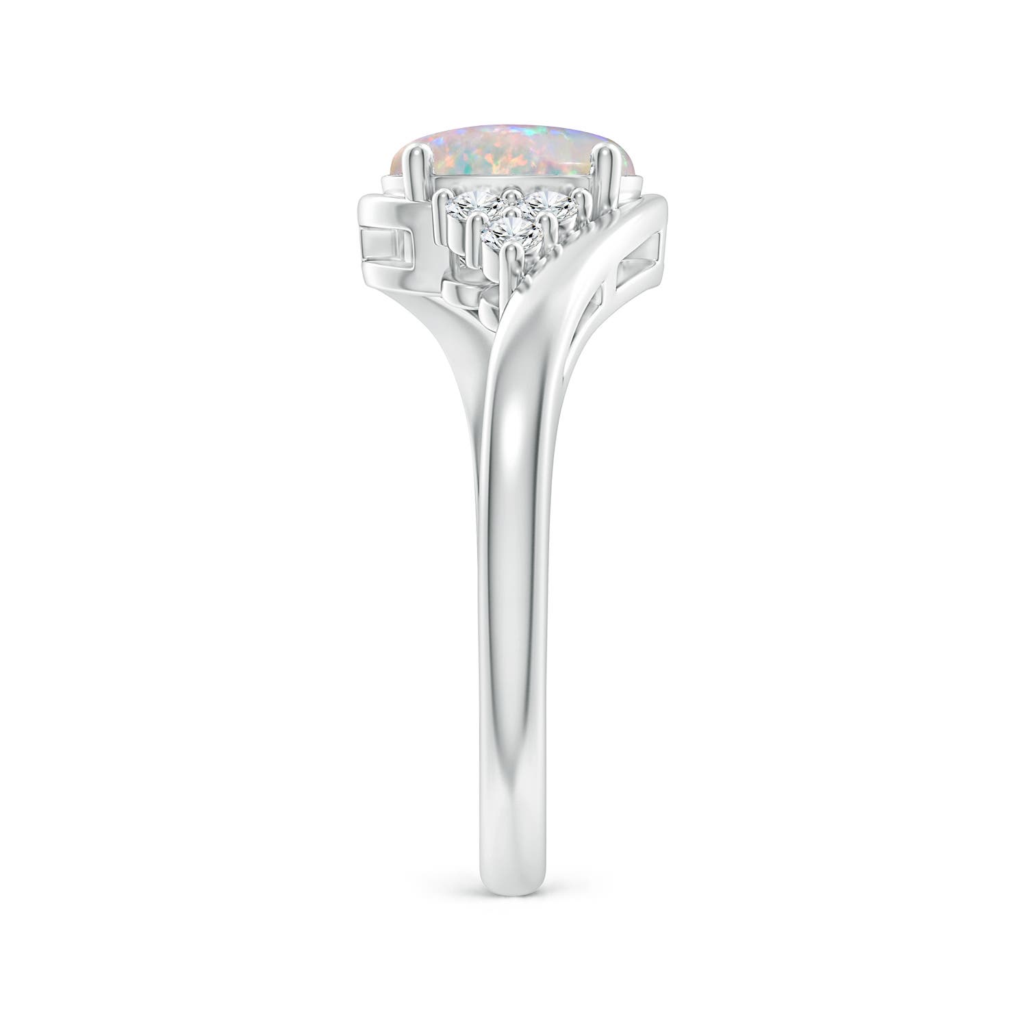 AAAA - Opal / 0.97 CT / 14 KT White Gold