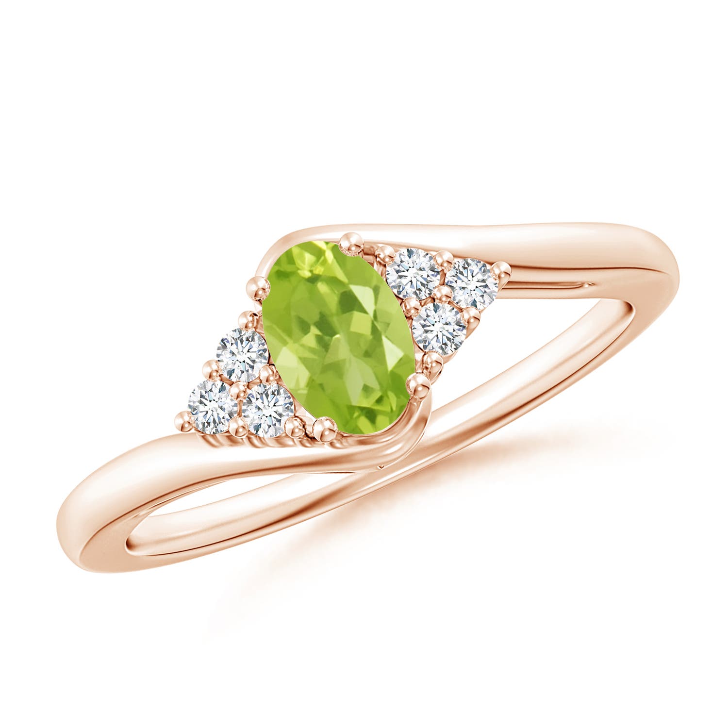 AA - Peridot / 0.56 CT / 14 KT Rose Gold