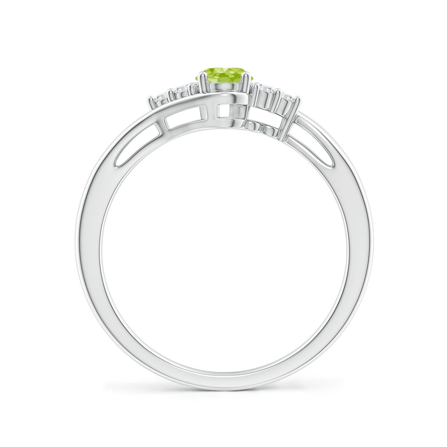 AA - Peridot / 0.56 CT / 14 KT White Gold