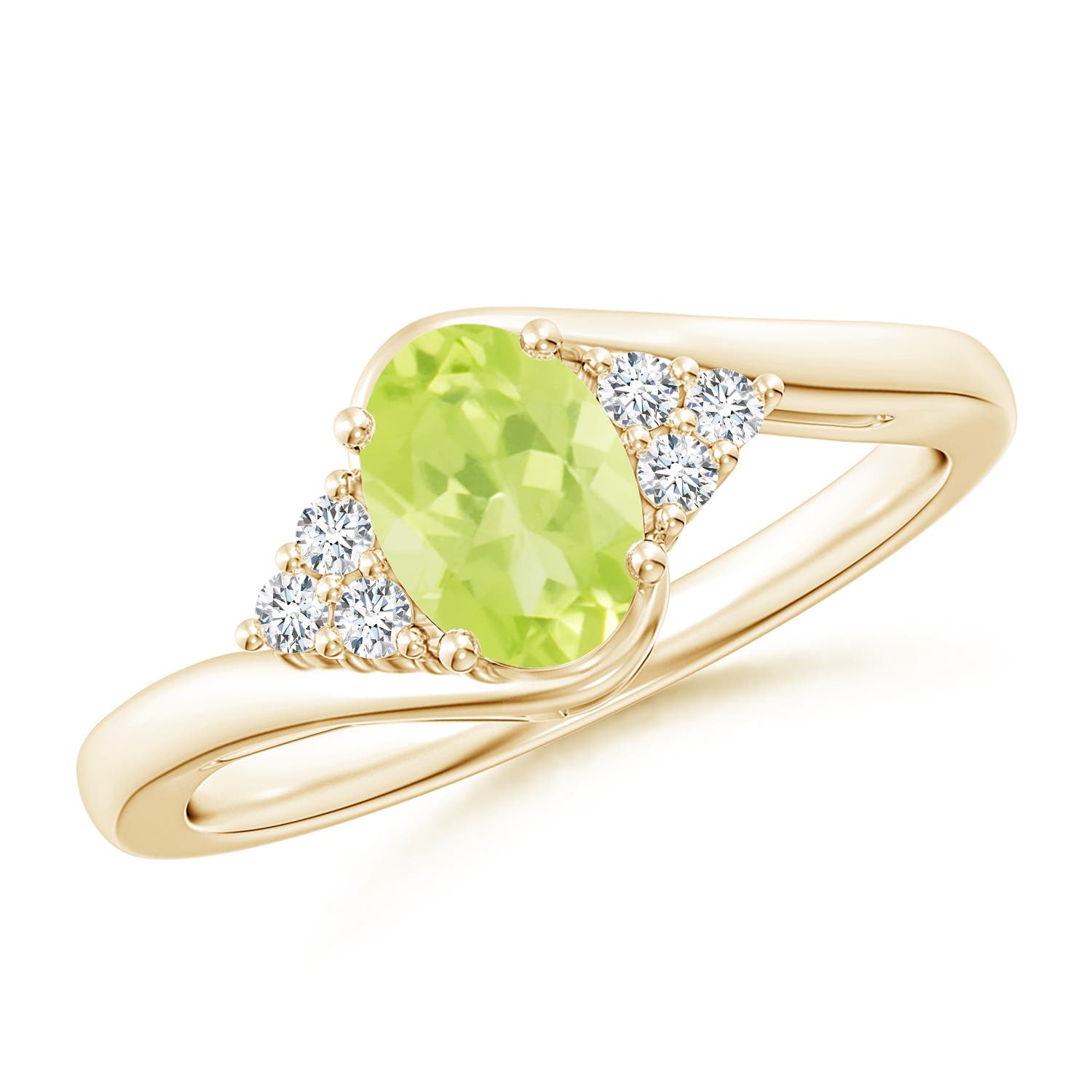 A - Peridot / 0.96 CT / 14 KT Yellow Gold