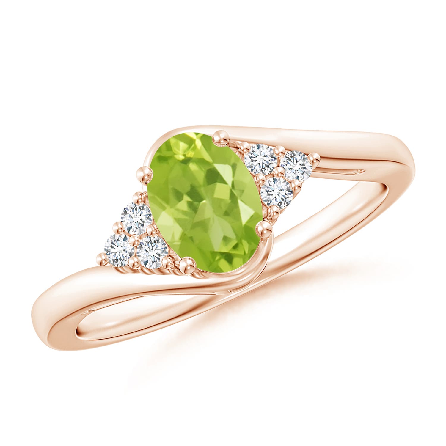 AA - Peridot / 0.96 CT / 14 KT Rose Gold