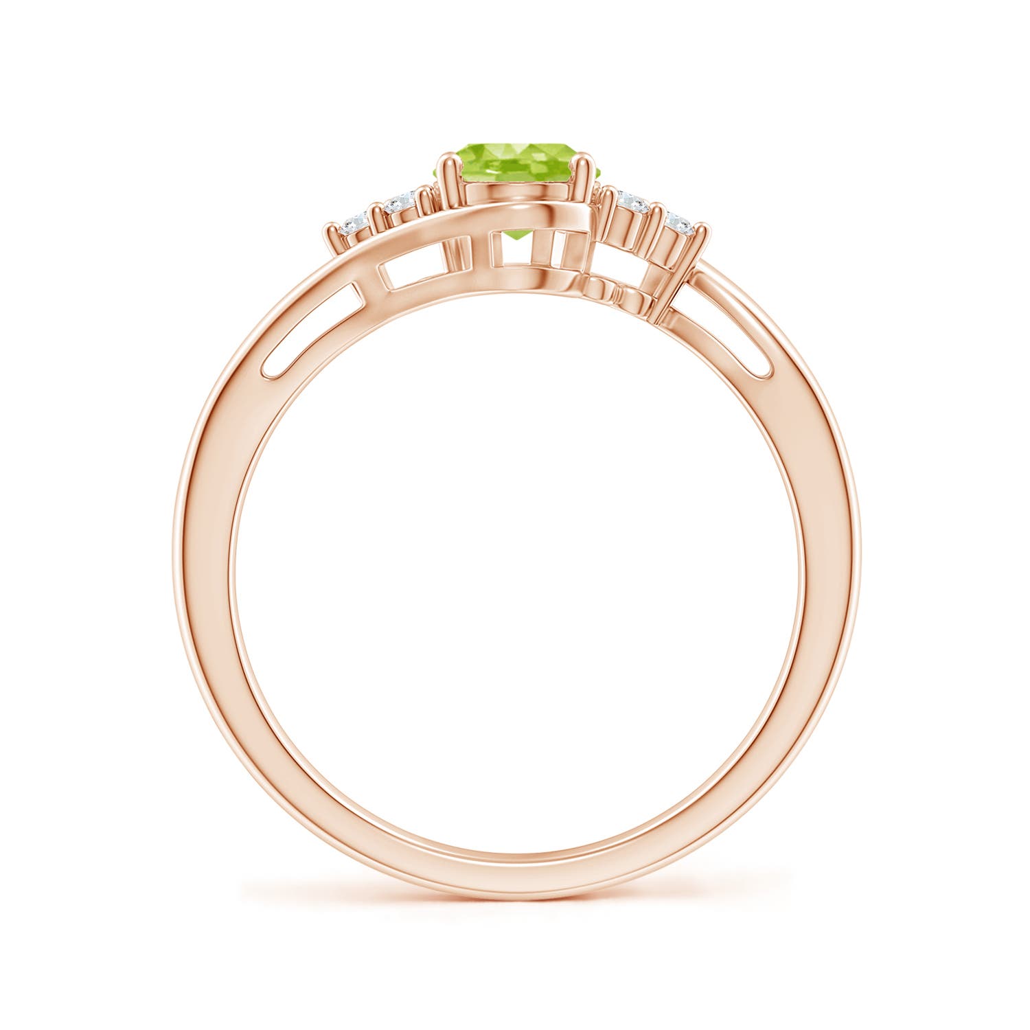 AA - Peridot / 0.96 CT / 14 KT Rose Gold