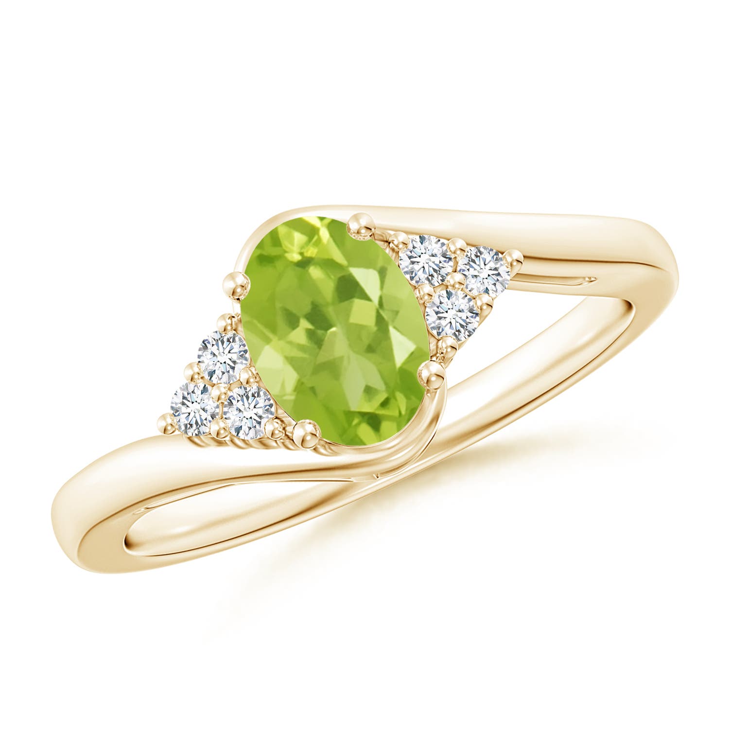 AA - Peridot / 0.96 CT / 14 KT Yellow Gold