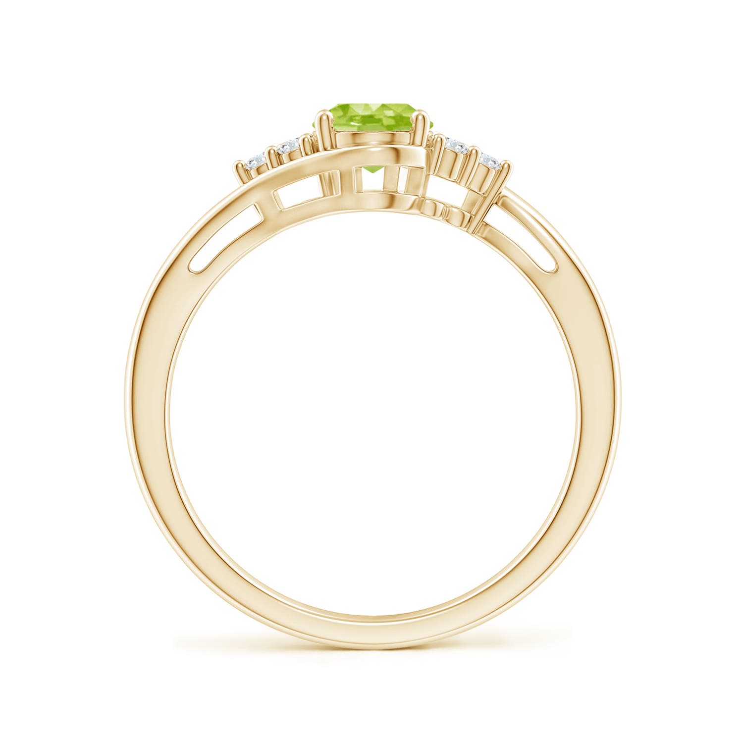 AA - Peridot / 0.96 CT / 14 KT Yellow Gold