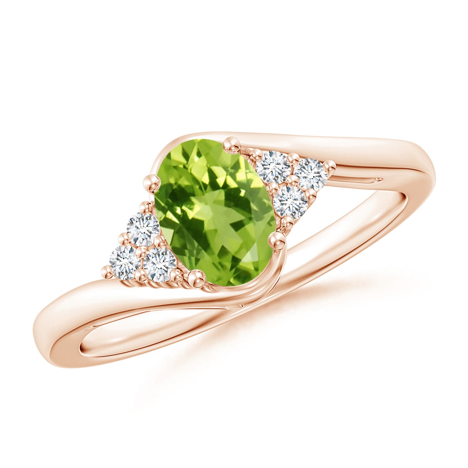 AAA - Peridot / 0.96 CT / 14 KT Rose Gold