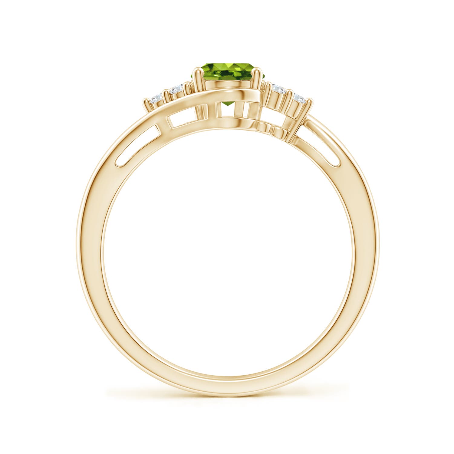 AAAA - Peridot / 0.96 CT / 14 KT Yellow Gold